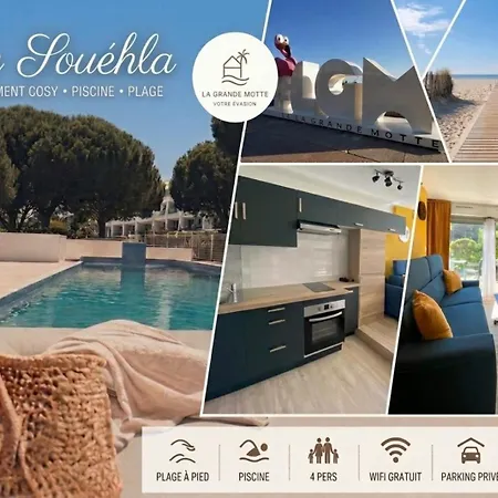 Le Souehla 4 Pers-piscine Wifi Parking דירה